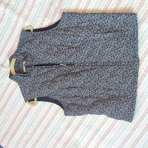 Christopher & Banks Navy and White Vest